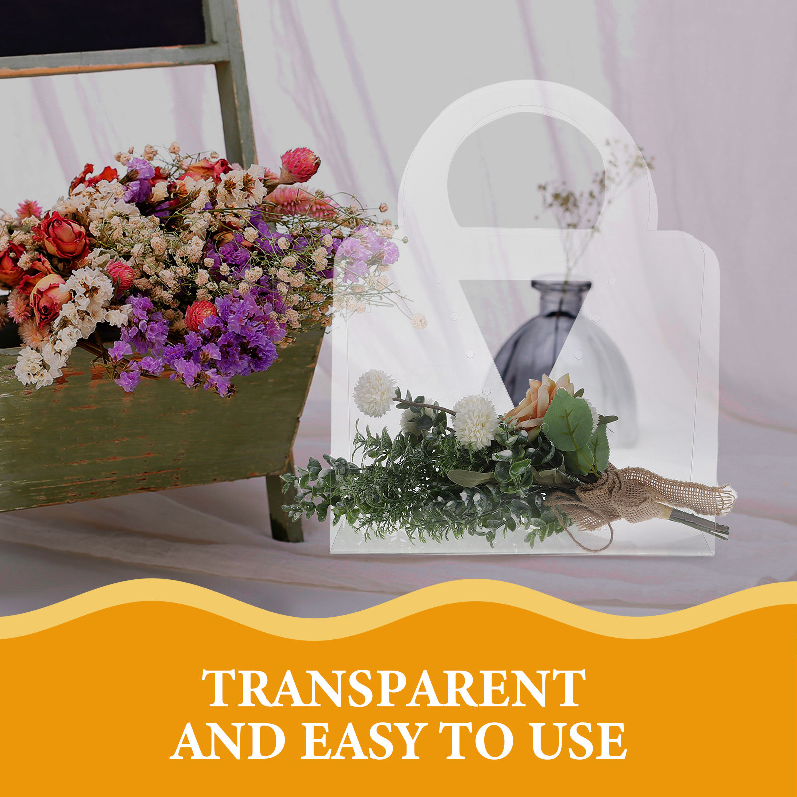 Florist Supply Shop - 4 шт. прозрачных подарочных пакетов с