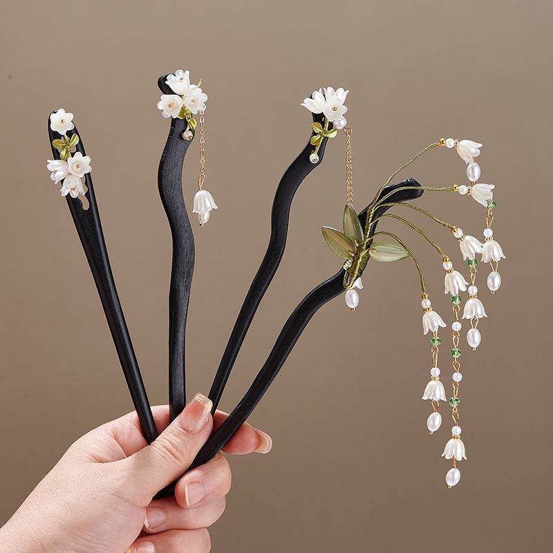 Florist Supplies - Деревянная заколка для волос с цветком,
