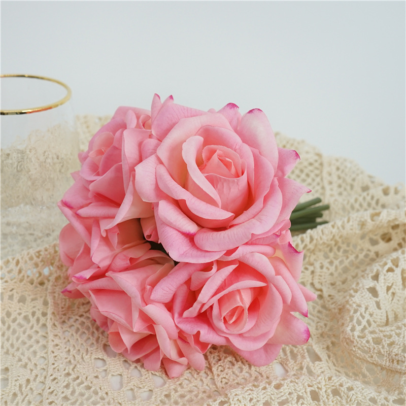 Florist Supply Bulk - 5-ступенька/букет, ощущение руки, увлажняющая роза, настоящее